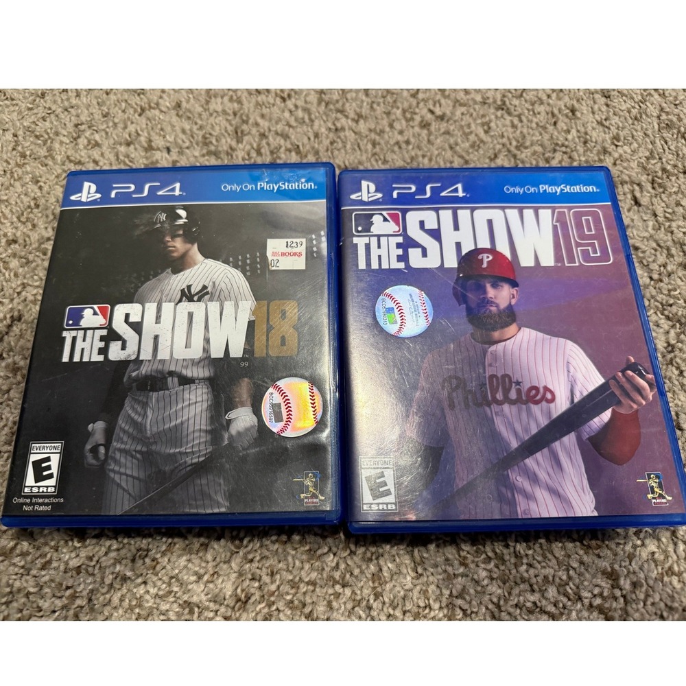 LOT MLB The Show 18 & 19 PlayStation 4 PS4 Baseball Video Game Sony